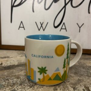 Starbucks Blue and White Mug with California Design